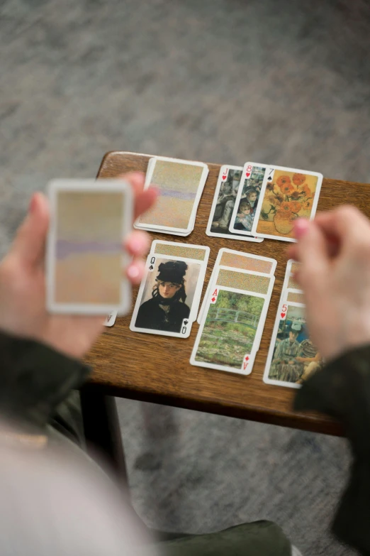 playing card game showing multiple decks on table