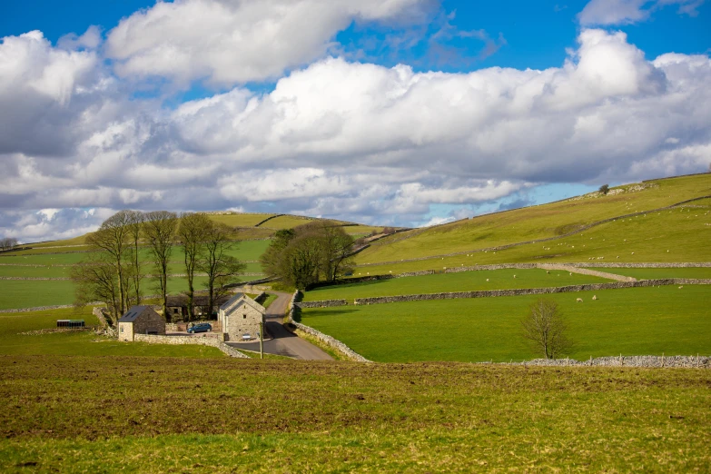 there is a home on the side of the hill