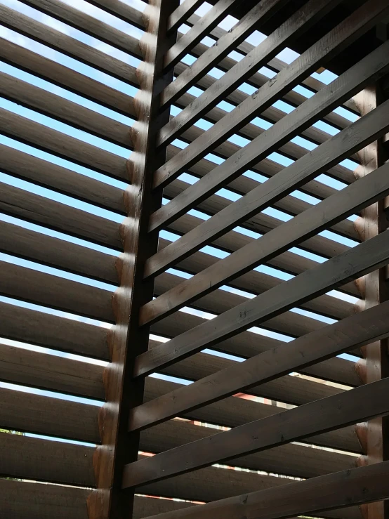 a close up view of a wooden wall