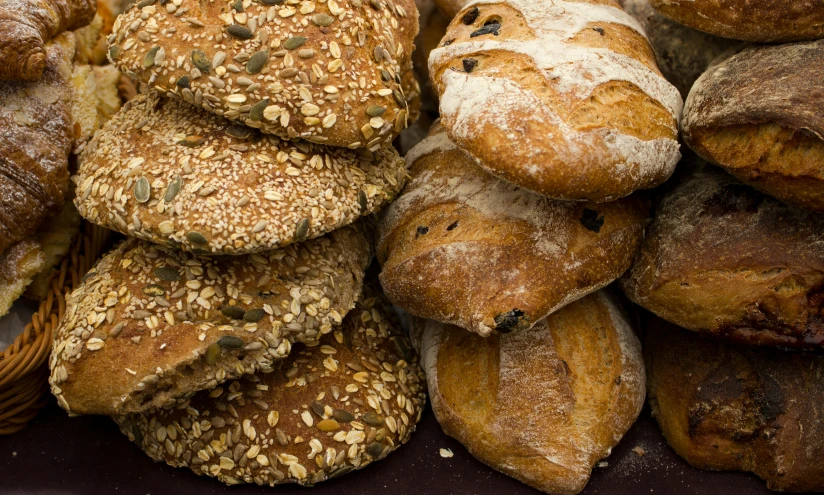 assortment of bread rolls and other bread product