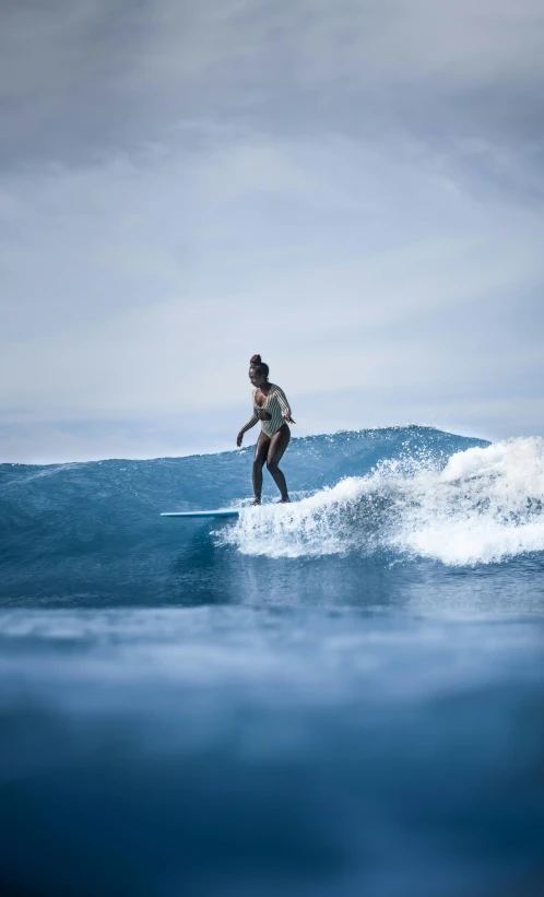 a person surfing on a surfboard in the ocean