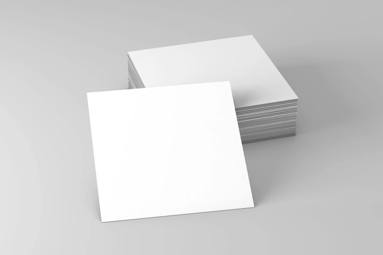 stacks of blank cards with the corner cut out