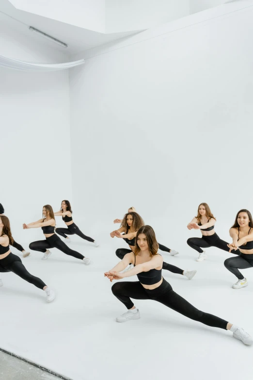 several images of a young woman dancing in various poses