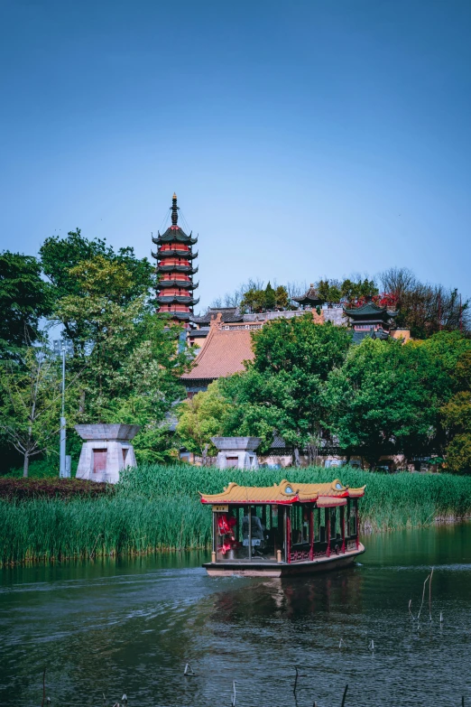 the water is very calm and still so that people can relax on the house boat