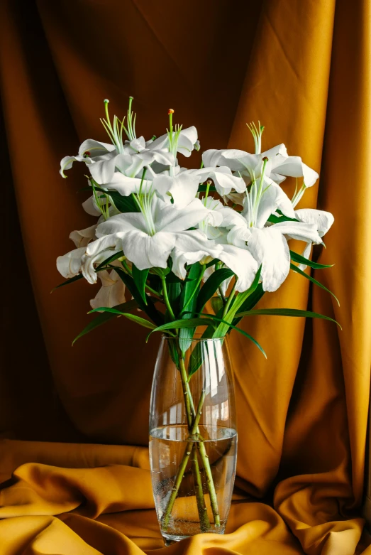 the large flowers are arranged inside of the vase