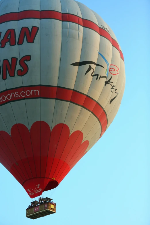 the large balloon has two different colors