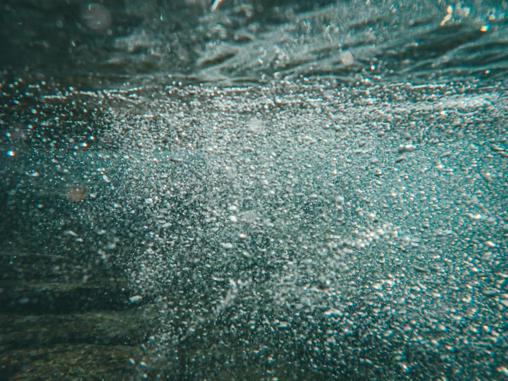 a number of bubbles in a body of water