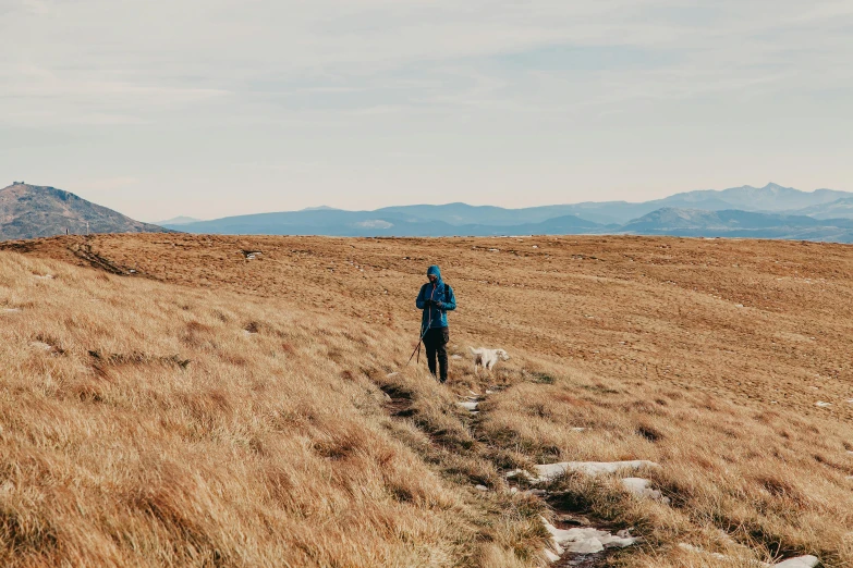 a lone man standing in the desert looking at the horizon