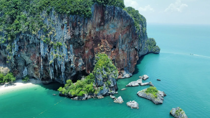 an island in the middle of a body of water