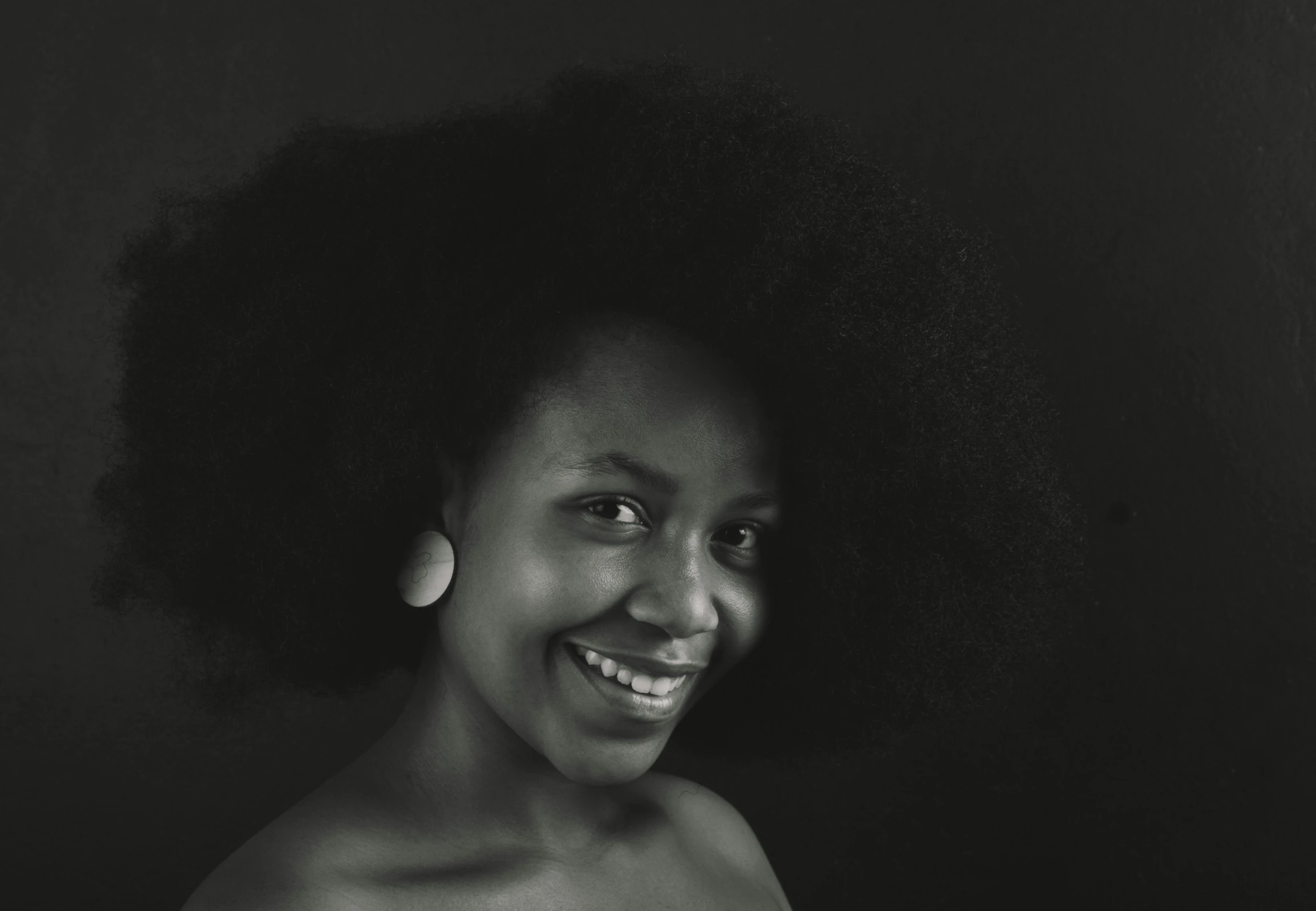 a black and white portrait of an african american woman