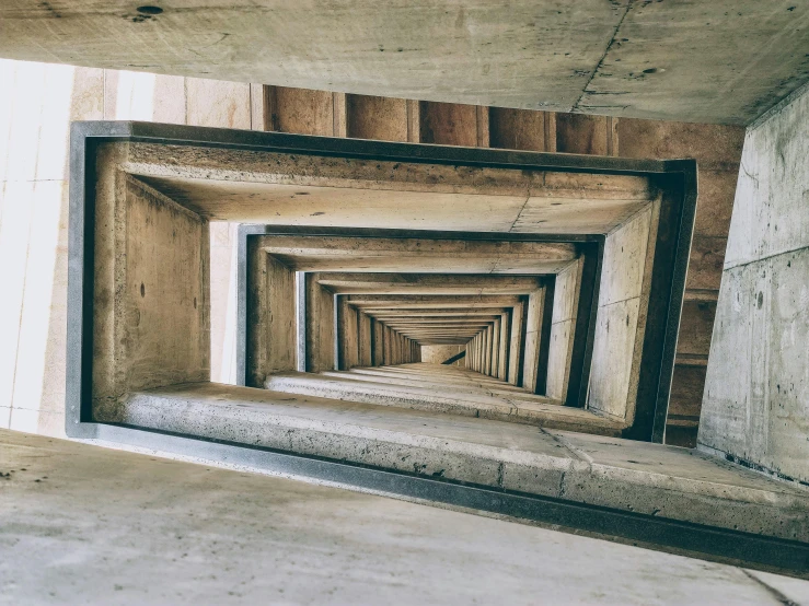 the entrance to a tunnel is made up of concrete