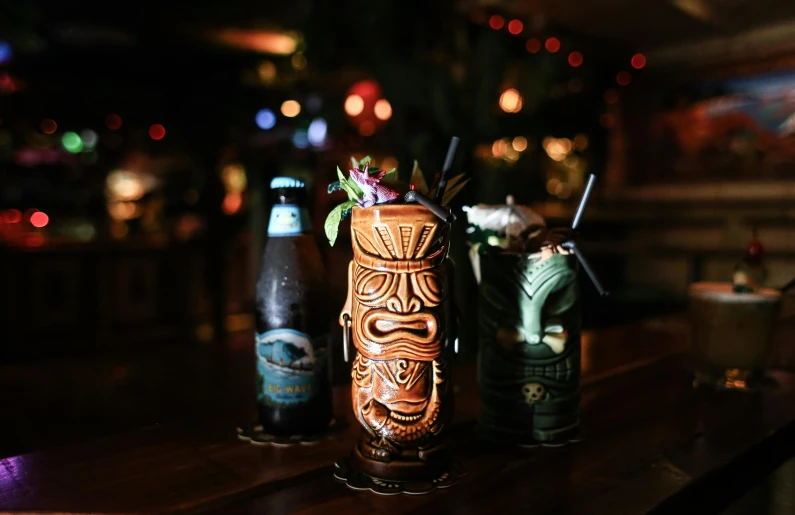 several different kinds of drinks and alcohol sitting on the table