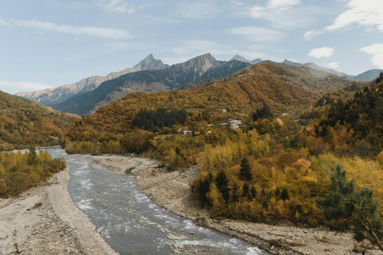 a valley that has some water in it