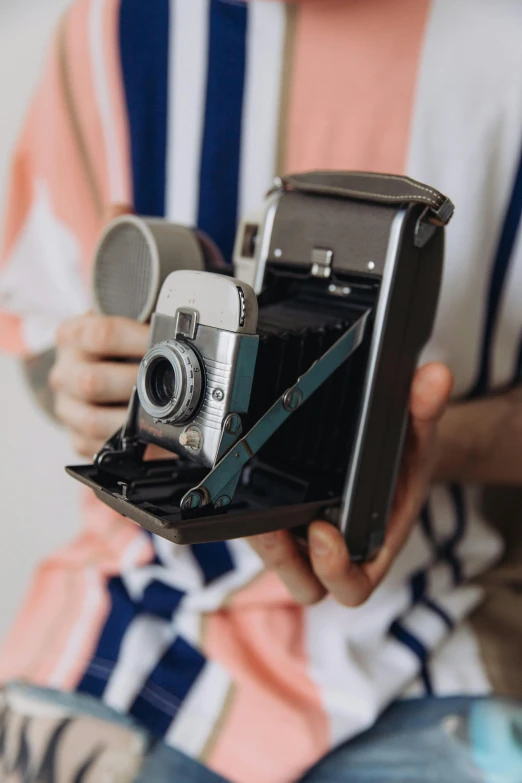 an old - fashioned camera and camera roll, pographed by someone else