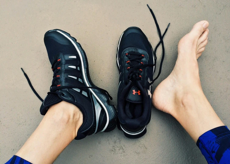 a person is wearing athletic gear while walking