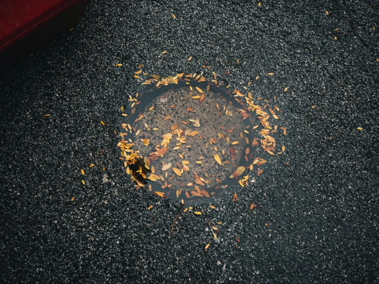 a tire that is on the ground in a circle