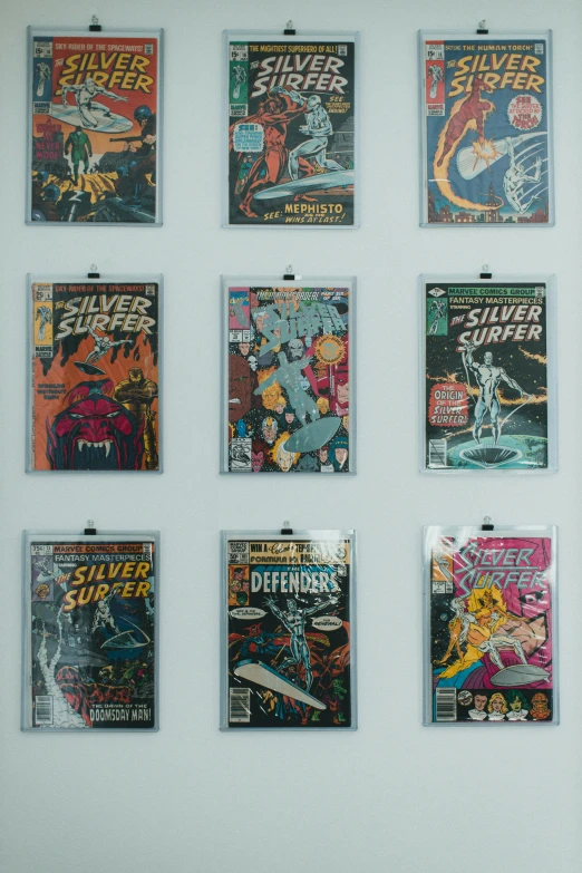 nine avengers comic covers are shown next to each other