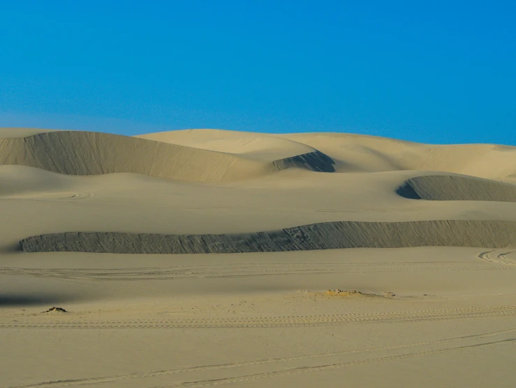 desert area with hills, sand and rocks