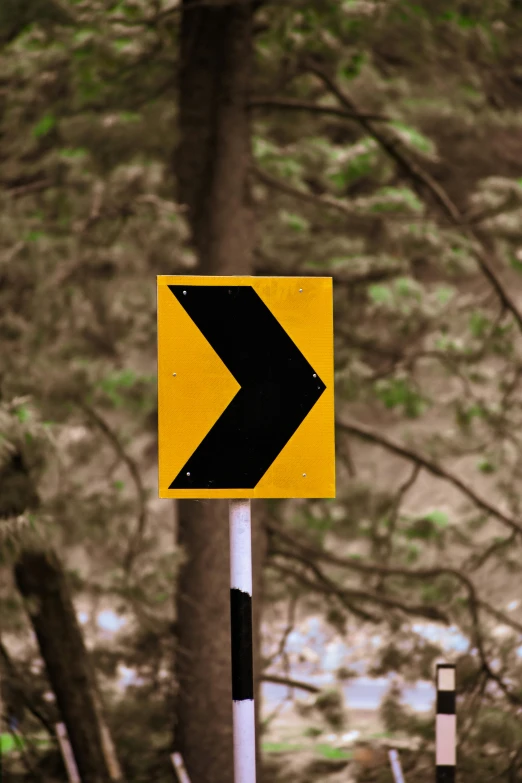 a sign showing a direction pointing in a direction