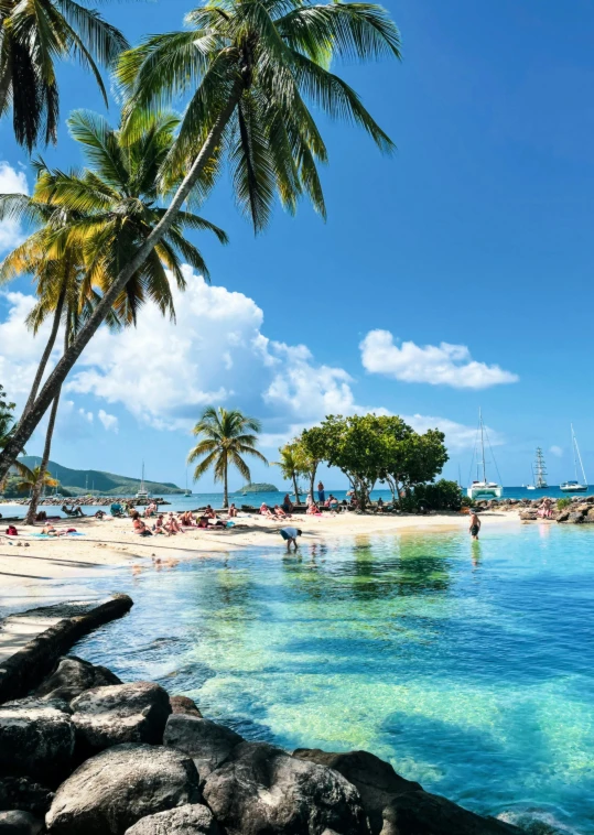 people are enjoying an amazing day on the beach