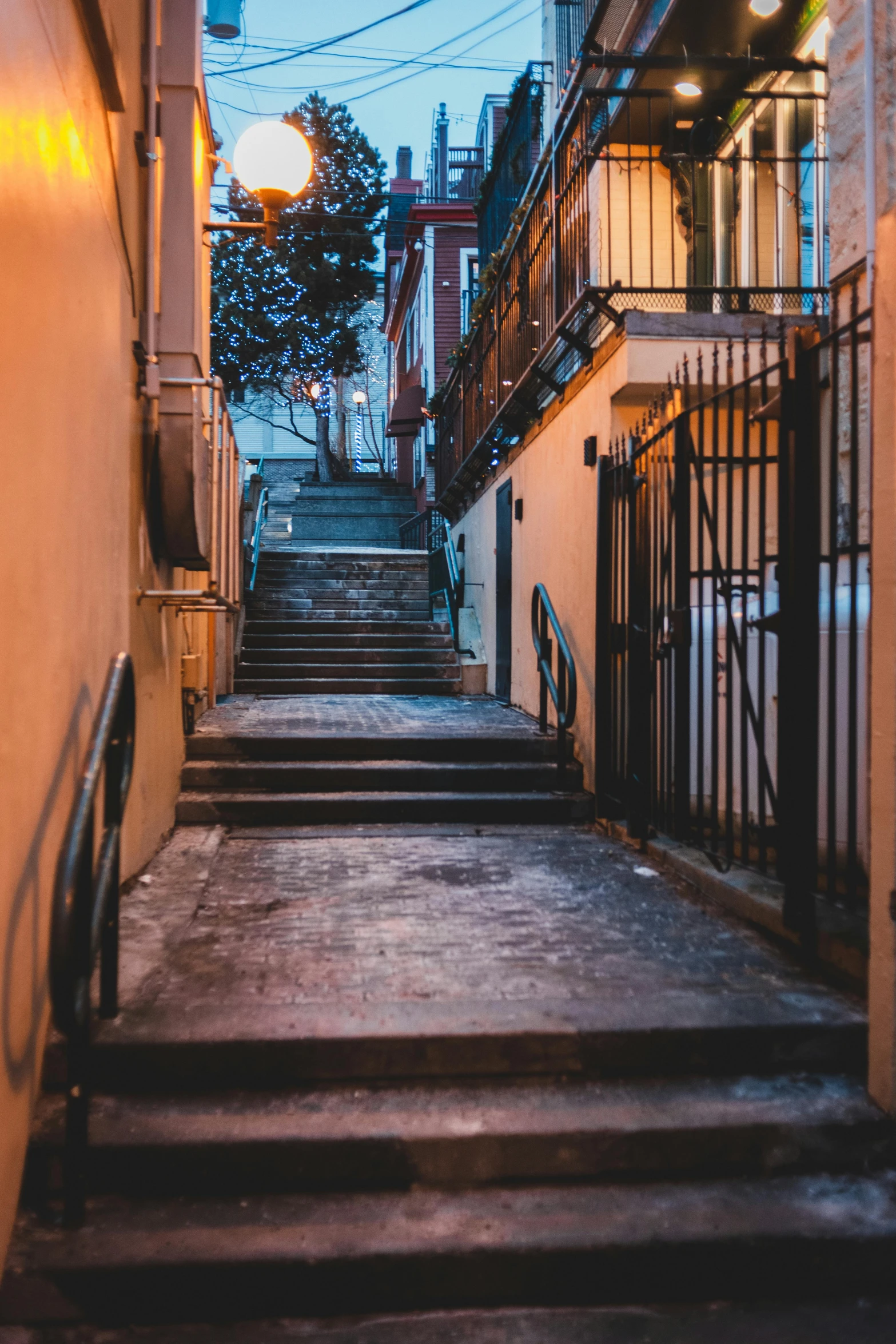 stairs that lead up to a set of stairs