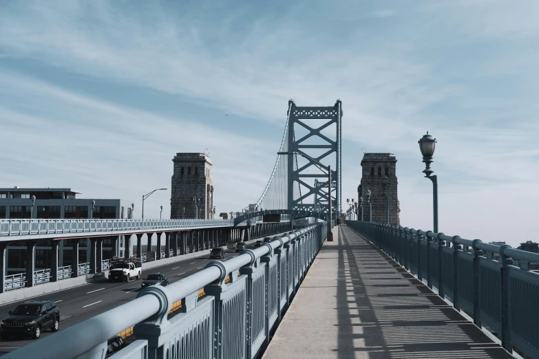 this is a long bridge over some water