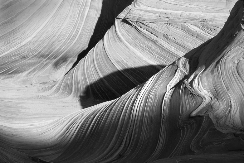 a narrow canyon has interesting shapes in the mountains