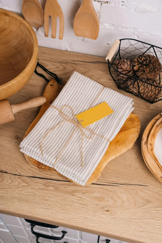 various wood objects displayed on a kitchen counter