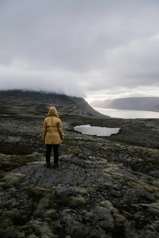 a woman standing on top of a hill