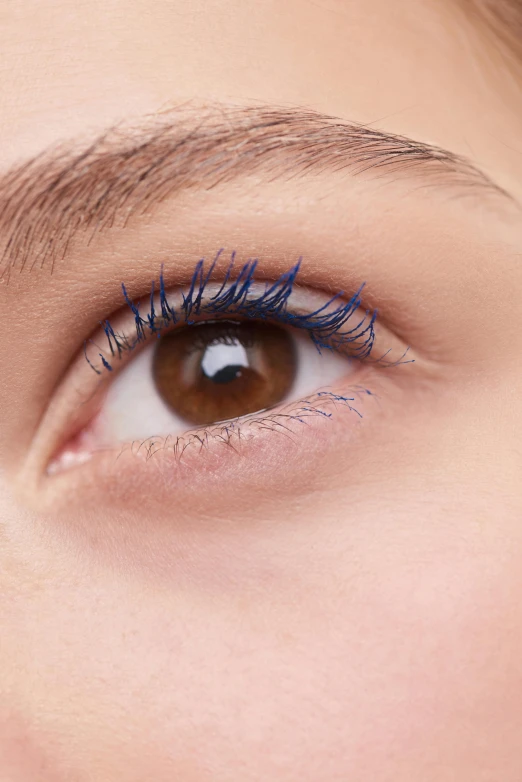 a female eyes with long false lashes