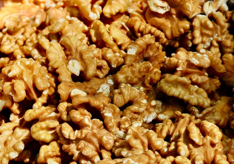 close up view of the nuts on top of it