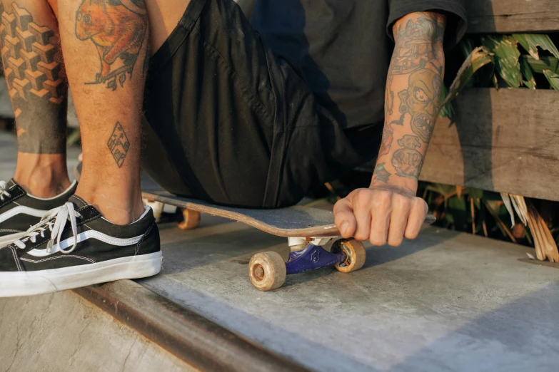 a person on a skateboard riding a rail