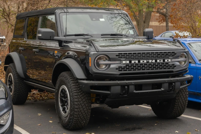 there is a very nice suv parked in the lot