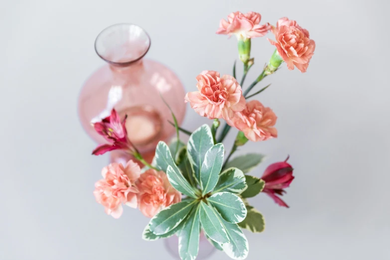 a vase that has flowers inside of it