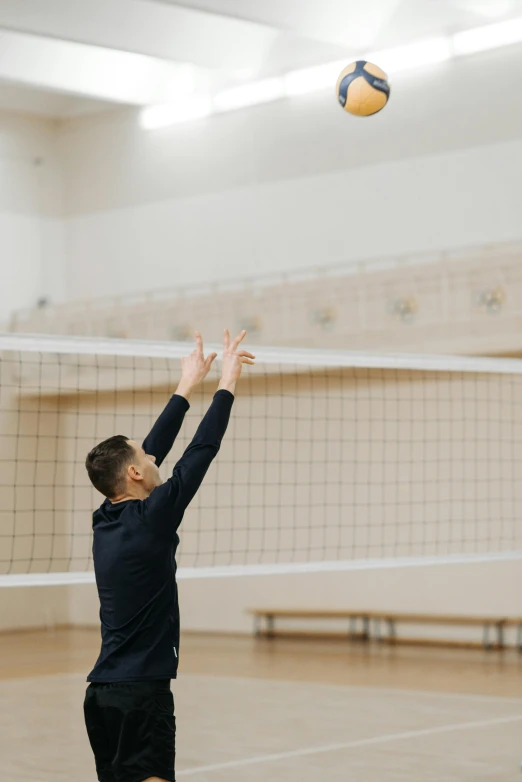 an image of a man hitting a volley ball