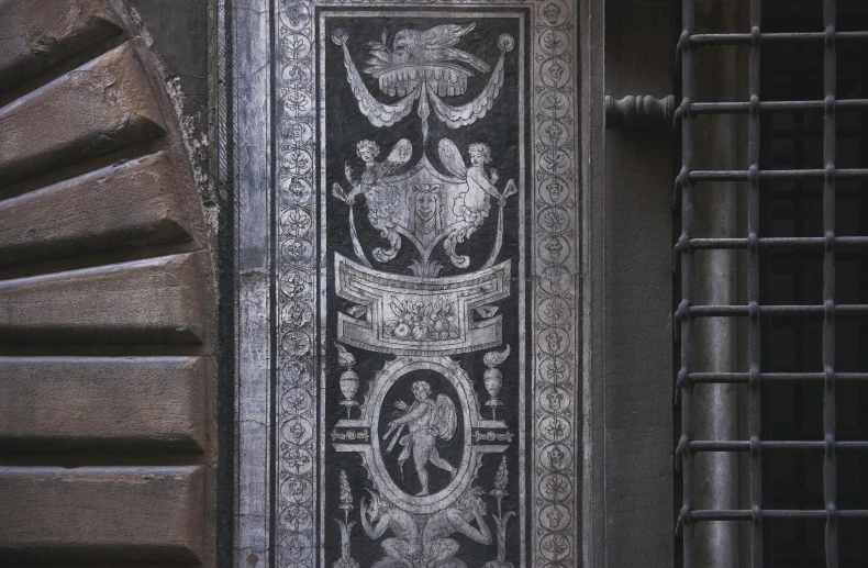 an intricately decorated door of a church