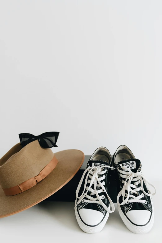 an image of a pair of shoes and a hat