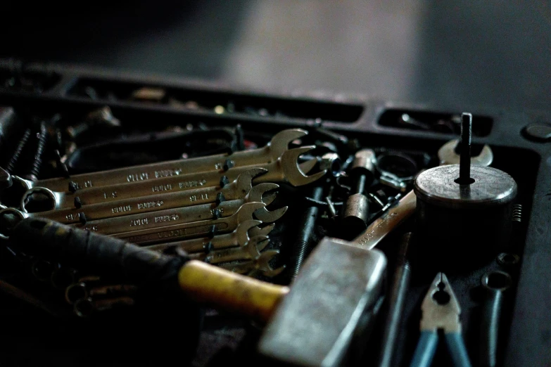 this tool case has tools all over it