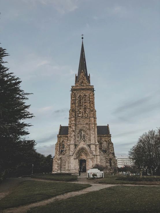 a large stone building with a large tower