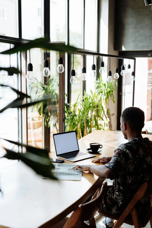 a person using a laptop on a table