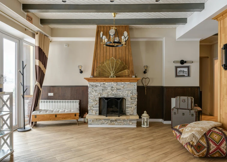 a living room with some furniture in it