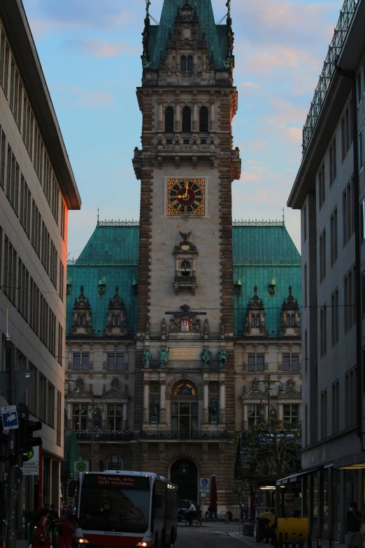 a large building with a clock on top of it