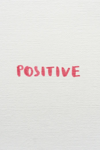 the word positive is red in a picture with words above it