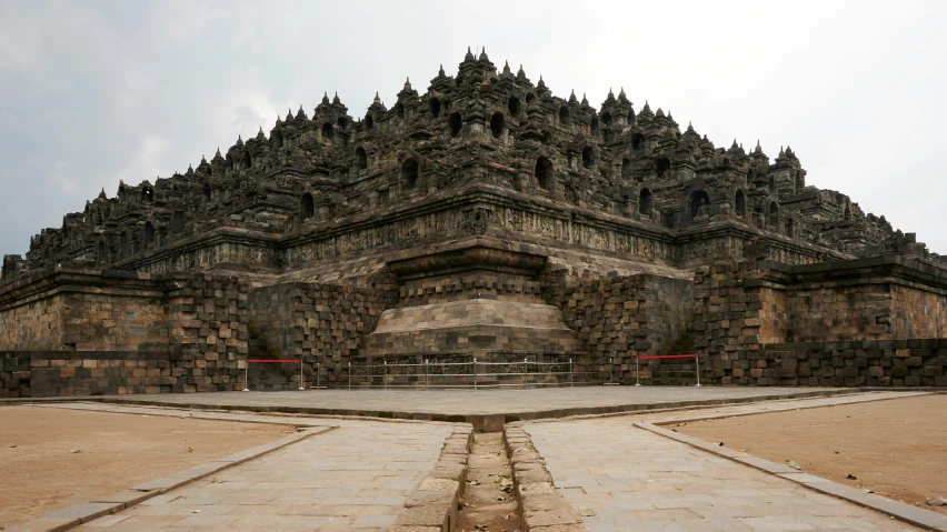 a po of the stone structure in the sand