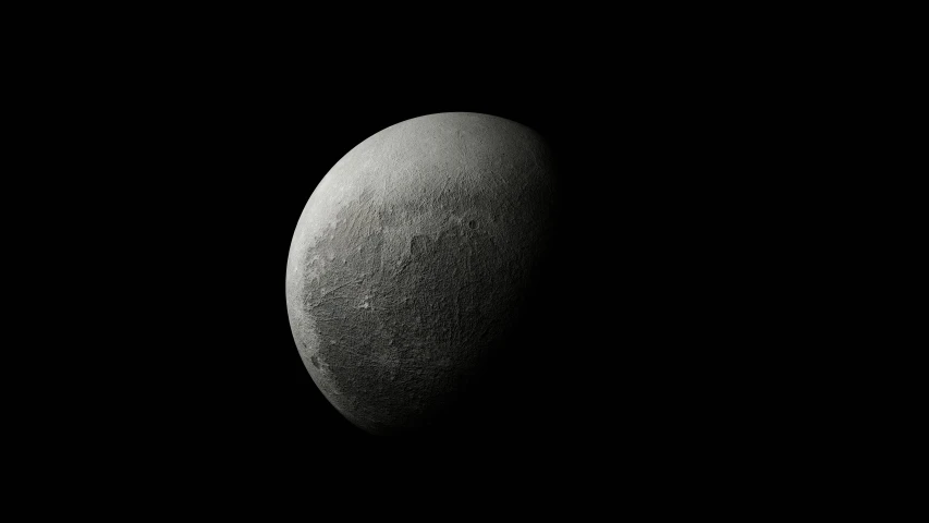 the moon is shown with a black background