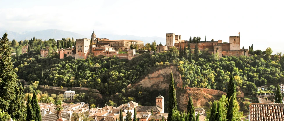 a very scenic, old town on the mountain side