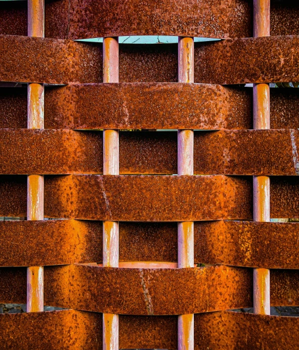 a close - up s of some very old brown bricks