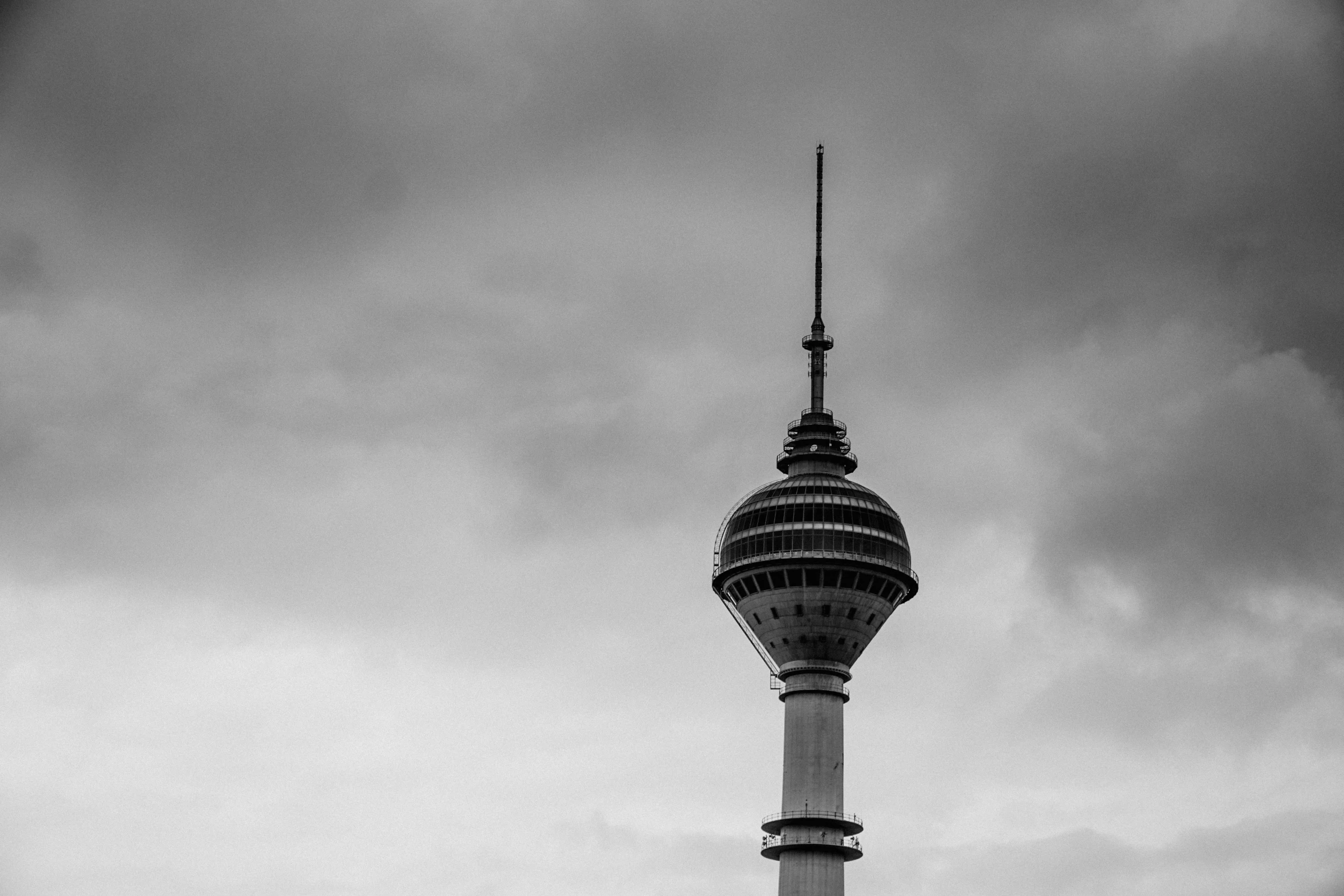 black and white po of a city tower with a clock