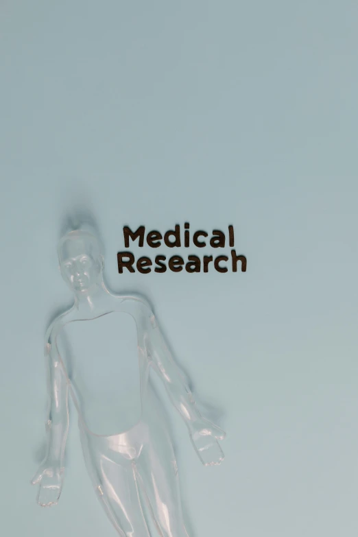 the medical research advertit is projected on a blue background