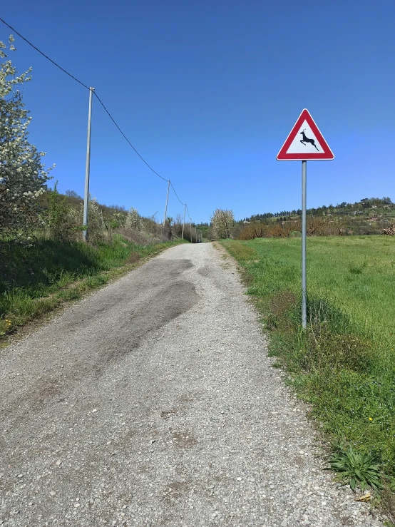 the road has been blocked off with one sign